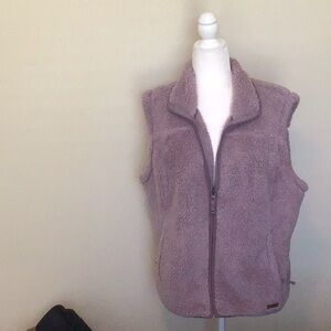 Free Country vest lavender plush fleece size XL used good condition